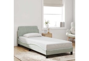 VidaXL Bedframe "Dover" 80x200 cm Lichtgrijs Velours - 34% Korting!