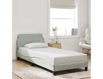 vidaXL Bedframe "Dover" 80x200 cm fluweel lichtgrijs