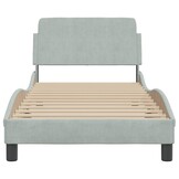 vidaXL Bedframe "Dover" 80x200 cm fluweel lichtgrijs