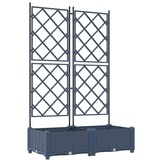 vidaXL Plantenbak 2 st Grijs 80 x 40 x 125,5 cm PP