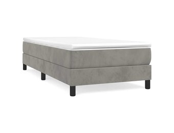 vidaXL Bedframe zonder matras 90x200 cm fluweel lichtgrijs