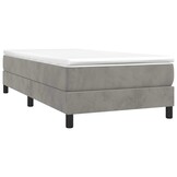 vidaXL Bedframe zonder matras 90x200 cm fluweel lichtgrijs