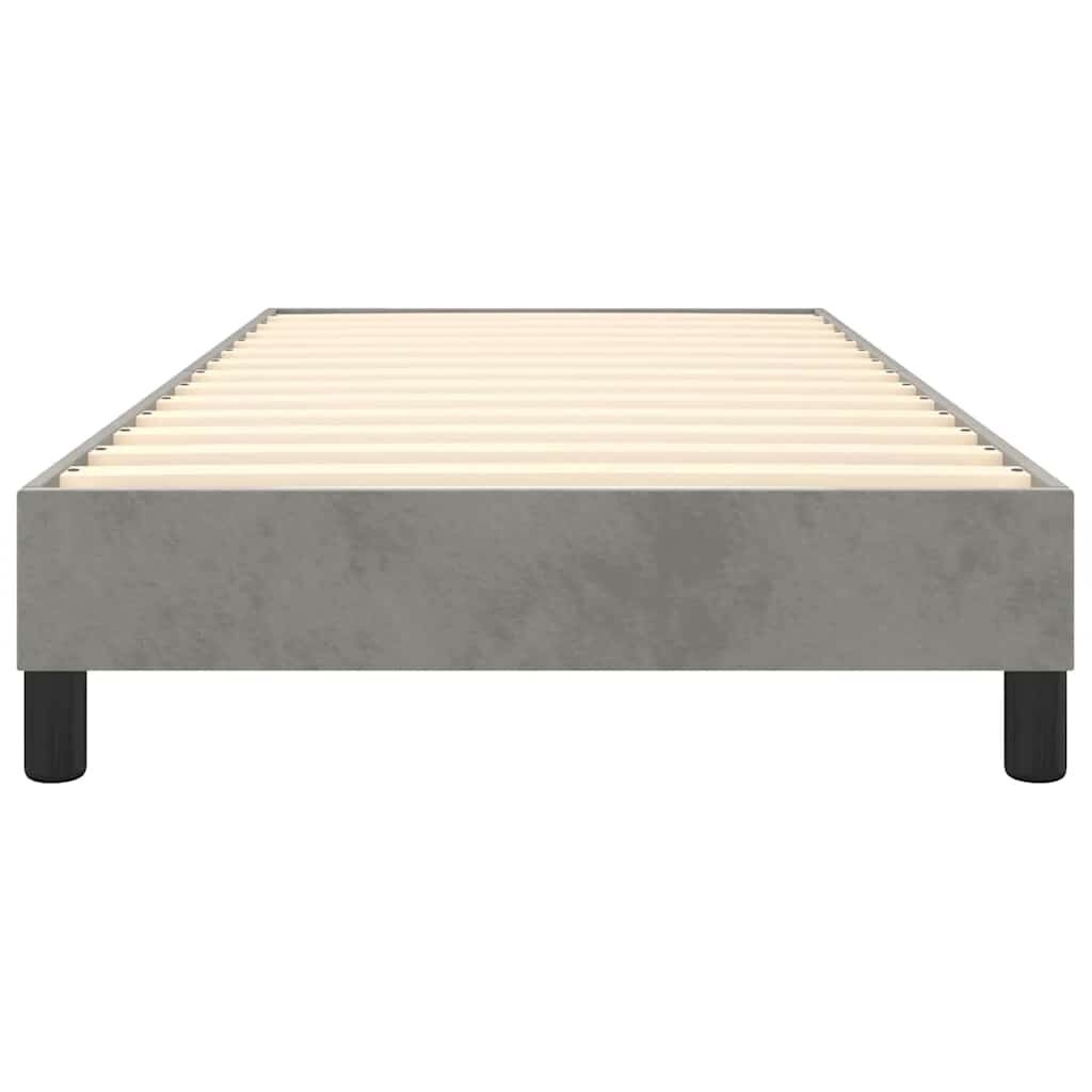 vidaXL Bedframe zonder matras 90x200 cm fluweel lichtgrijs