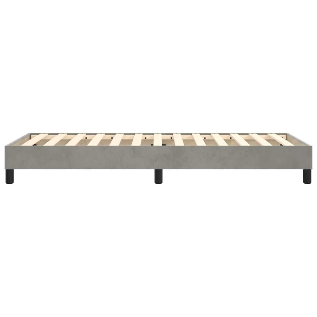 vidaXL Bedframe zonder matras 90x200 cm fluweel lichtgrijs