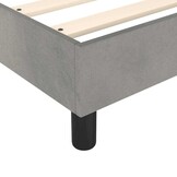 vidaXL Bedframe zonder matras 90x200 cm fluweel lichtgrijs