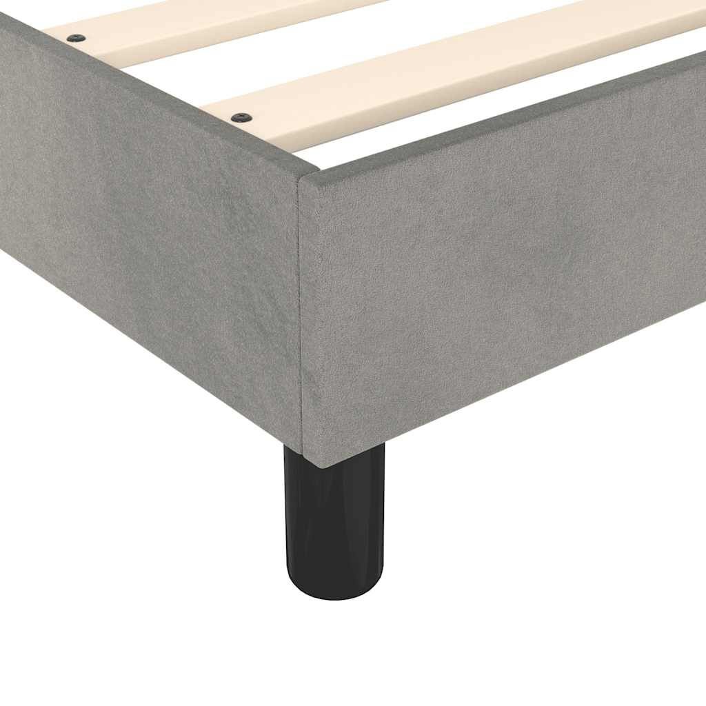 vidaXL Bedframe zonder matras 90x200 cm fluweel lichtgrijs