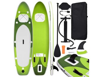 vidaXL Stand Up Paddleboardset opblaasbaar 300x76x10 cm groen