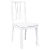 vidaXL Eetkamerstoelen 2 st massief hout rubber wit