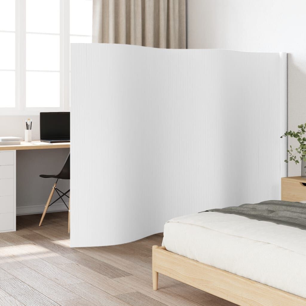 vidaXL Kamerscherm 165x400 cm bamboe wit