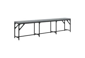 Eetkamerbank 186cm Staal & Stof Lichtgrijs - 34% Korting