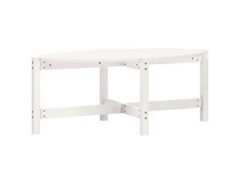 vidaXL Salontafel 118x63x45 cm massief grenenhout wit