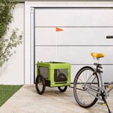 vidaXL Hondenfietstrailer oxford stof en ijzer groen en zwart