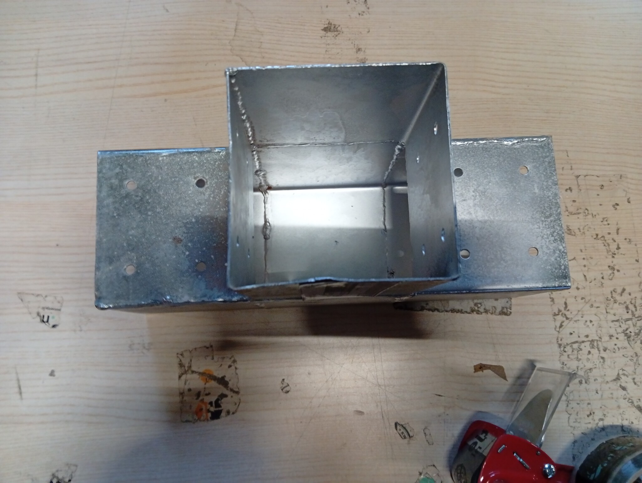 vidaXL Paalverbinding T-vorm 101x101 mm gegalvaniseerd metaal