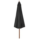 vidaXL Parasol met houten paal 330 cm antraciet