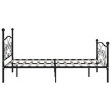 vidaXL Bedframe met lattenbodem metaal zwart 180x200 cm