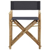 vidaXL Regisseursstoelen 2 st inklapbaar donkergrijs bamboe en stof
