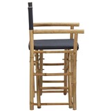 vidaXL Regisseursstoelen 2 st inklapbaar donkergrijs bamboe en stof