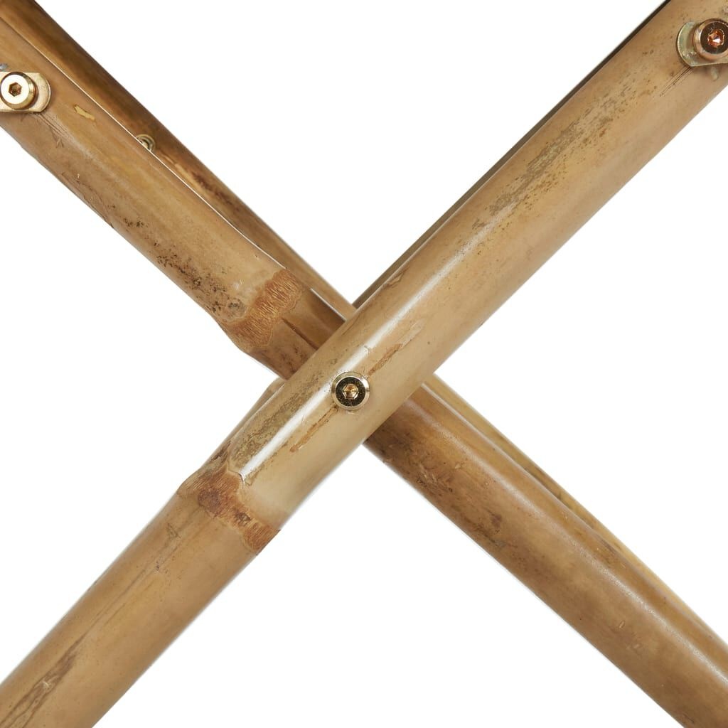 vidaXL Regisseursstoelen 2 st inklapbaar donkergrijs bamboe en stof