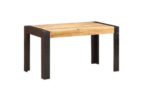 Eettafel Massief Ruw Mangohout 140x70 cm - 35% Korting