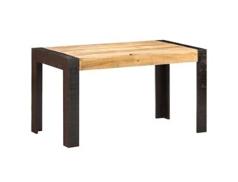 vidaXL Eettafel 140x70x76 cm massief ruw mangohout