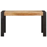 vidaXL Eettafel 140x70x76 cm massief ruw mangohout