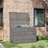 vidaXL Tuinbox 150x100x100 cm poly rattan grijs