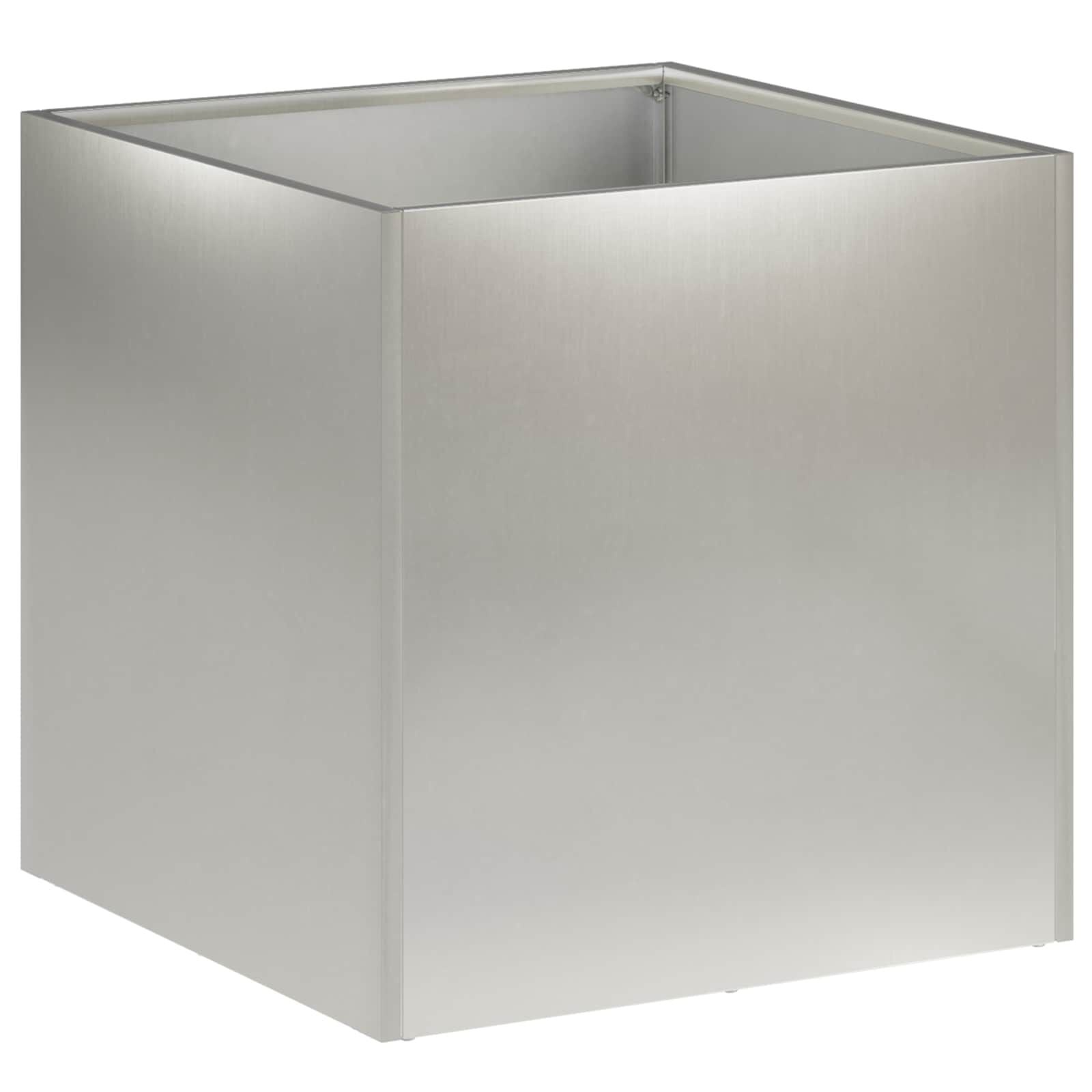 vidaXL Plantenbak zilver 35 x 35 x 35 cm Roestvrij staal