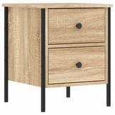 vidaXL Nachtkastje 40x42x50 cm bewerkt hout sonoma eikenkleurig