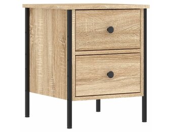 vidaXL Nachtkastje 40x42x50 cm bewerkt hout sonoma eikenkleurig