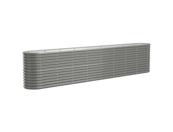vidaXL Plantenbak 332x40x68 cm gepoedercoat staal grijs