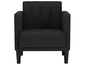 vidaXL Fauteuil met armleuningen Zwart 53 cm Stof