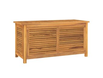 vidaXL Tuinbox met zak 114x50x58 cm massief teakhout