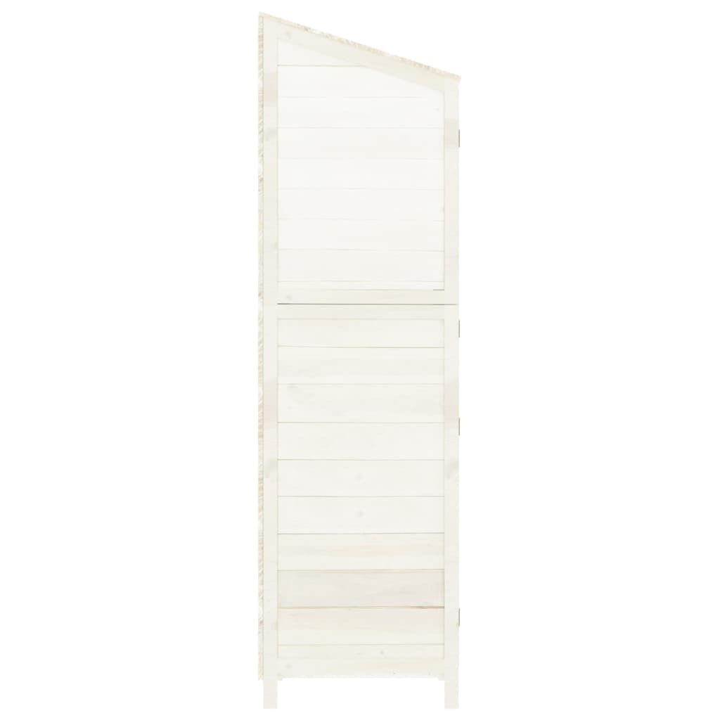 vidaXL Tuinschuur 102x52x174,5 cm massief vurenhout wit