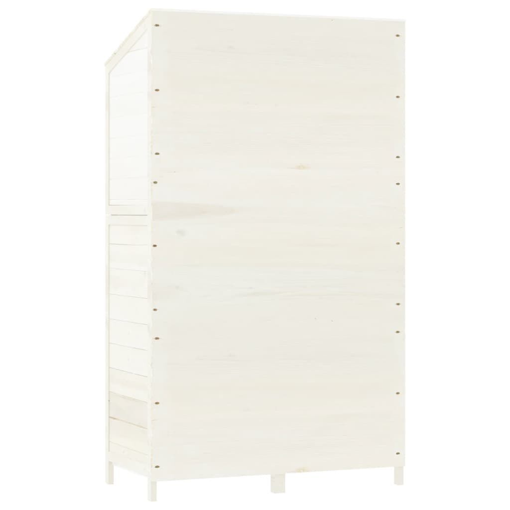 vidaXL Tuinschuur 102x52x174,5 cm massief vurenhout wit