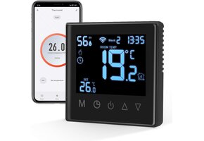 CNBINGO Slimme Wifi Thermostaat voor CV-ketel - Inbouw - Zwart