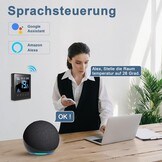 CNBINGO Slimme Wifi Thermostaat voor CV-ketel - Inbouw - Zwart