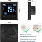 CNBINGO Slimme Wifi Thermostaat voor CV-ketel - Inbouw - Zwart