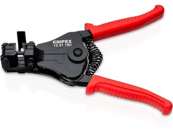 KNIPEX Afstriptang met precisie geslepen messen zwart gelakt, 12 21 180