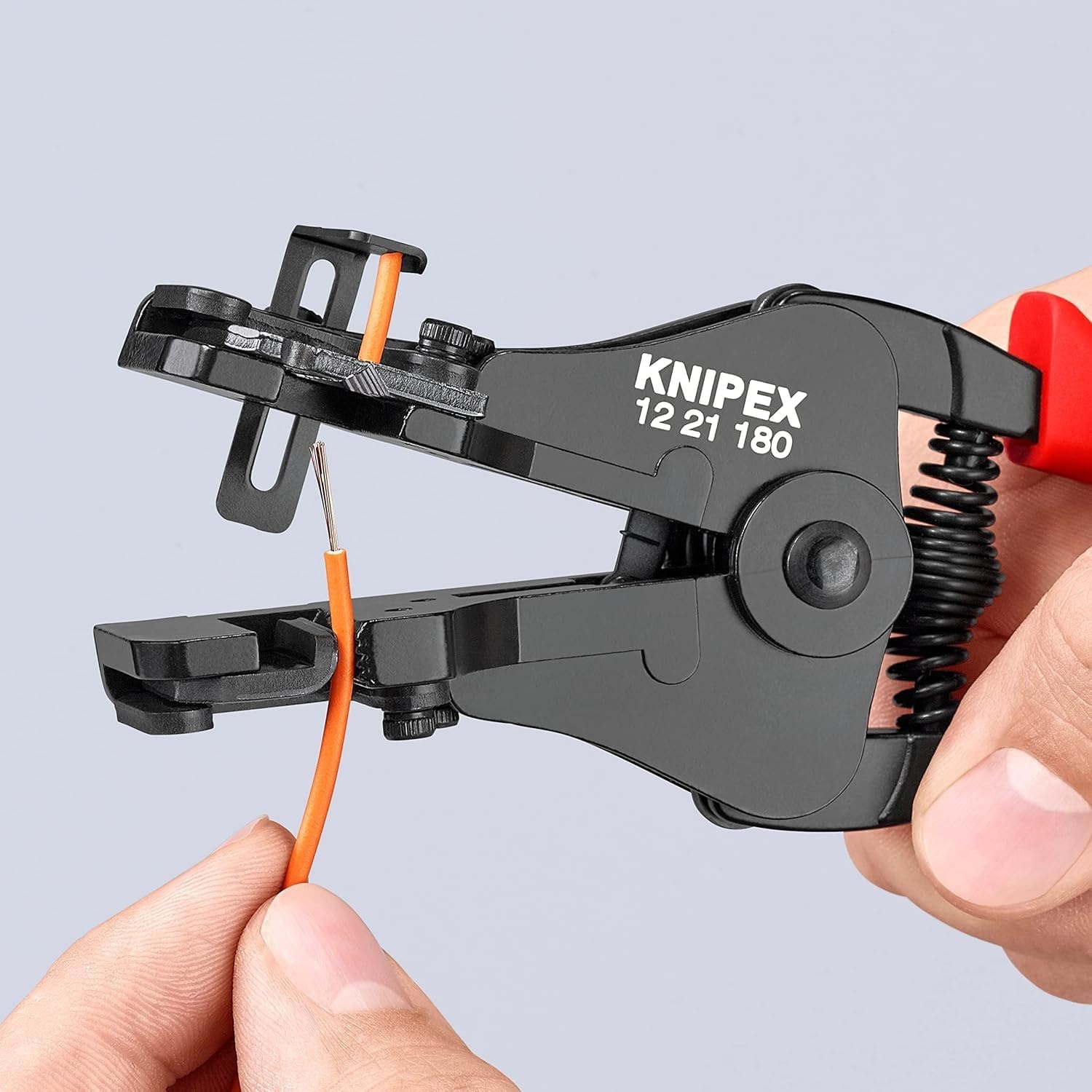 KNIPEX Afstriptang met precisie geslepen messen zwart gelakt, 12 21 180