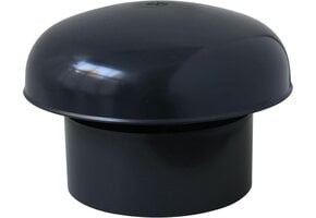 First Plast CDVM140A Ventilatiehoed kop Salator met net, leisteen, binnendiameter 140 mm