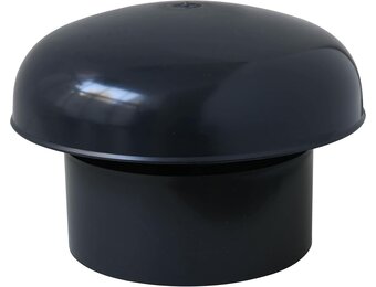 First Plast CDVM140A Ventilatiehoed kop Salator met net, leisteen, binnendiameter 140 mm