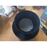 First Plast CDVM140A Ventilatiehoed kop Salator met net, leisteen, binnendiameter 140 mm