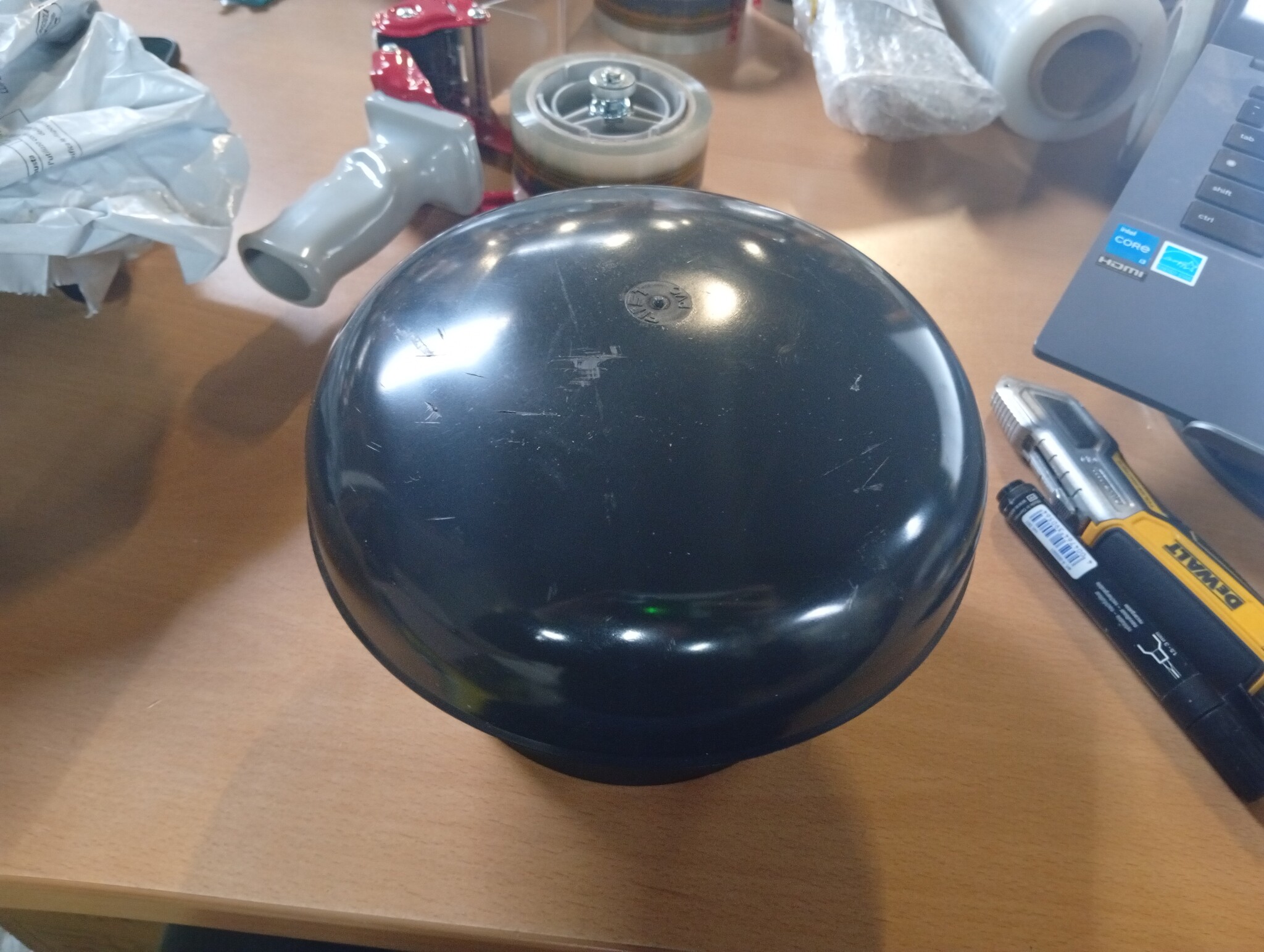 First Plast CDVM140A Ventilatiehoed kop Salator met net, leisteen, binnendiameter 140 mm