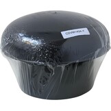 First Plast CDVM140A Ventilatiehoed kop Salator met net, leisteen, binnendiameter 140 mm