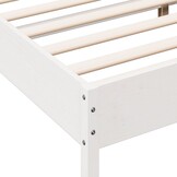 Wit Grenenhouten Bedframe 140x200 cm - 53% Korting