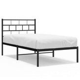 Stevig Zwart Metalen Bedframe met Hoofdbord - 34% Korting!