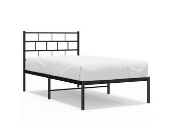 Stevig Zwart Metalen Bedframe met Hoofdbord - 34% Korting!