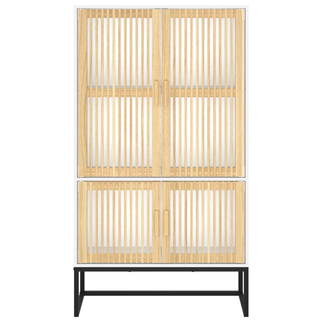 Hoge Kast van Bewerkt Hout - Wit (35% Korting)