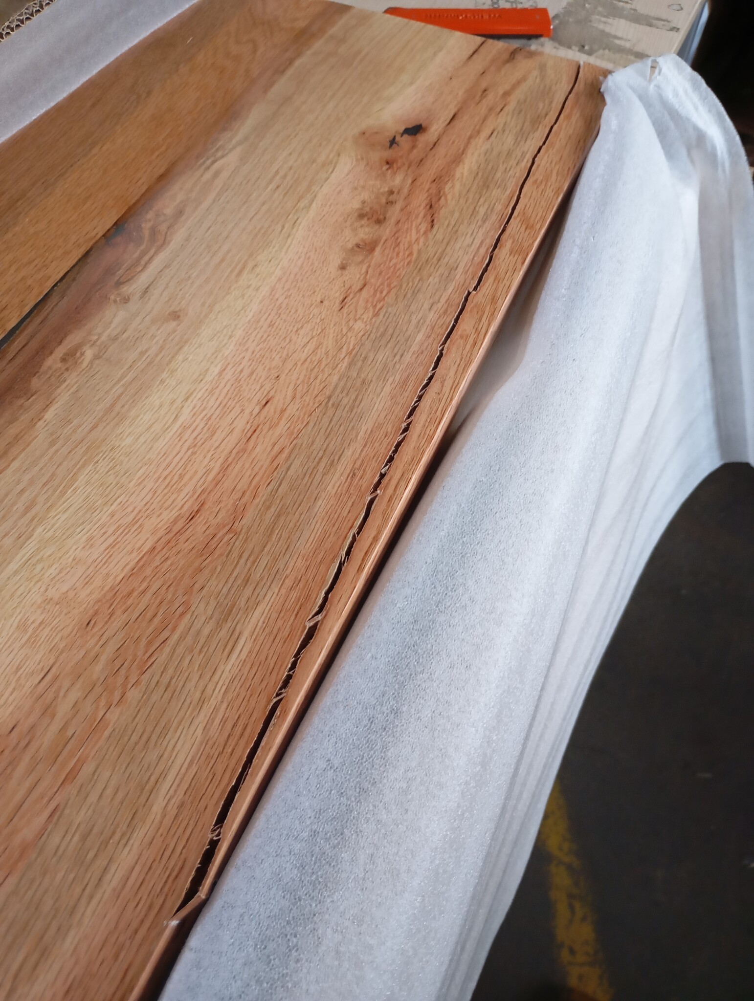 Houten Wastafelblad Massief Eiken 100x50cm Lichtbruin - 54% Korting
