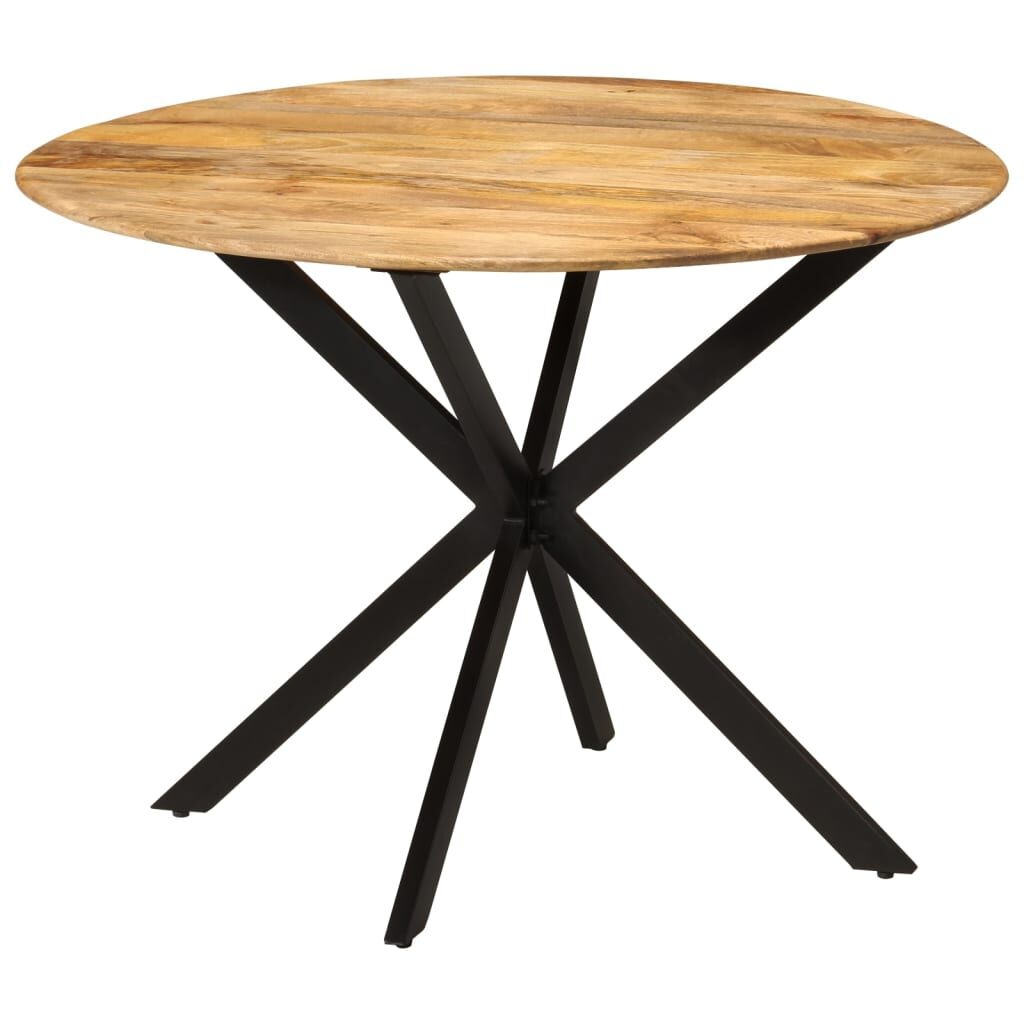 Eettafel Ø110x78 cm massief mangohout & staal - 35% korting